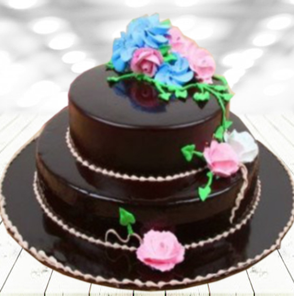 2 Tier Chocolate Cake 3 Kg.